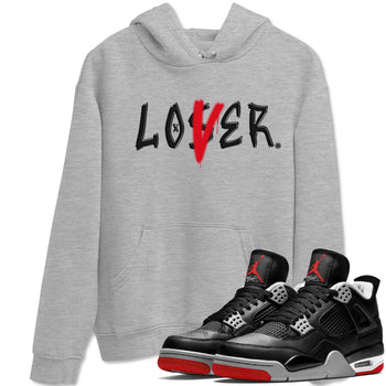 Air Jordan 4 Bred Reimagined shirt to match jordans Loser Lover sneaker tees 4s Bred Reimagined SNRT Sneaker Release Tees unisex cotton Heather Grey 1 crew neck shirt