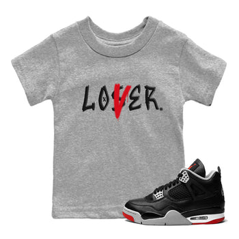 Air Jordan 4 Bred Reimagined shirt to match jordans Loser Lover sneaker tees 4s Bred Reimagined SNRT sneaker release tees baby toddler Heather Grey 1 cotton Shirt