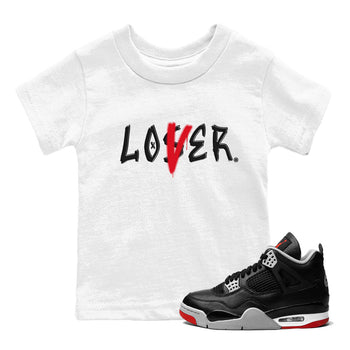 Air Jordan 4 Bred Reimagined shirt to match jordans Loser Lover sneaker tees 4s Bred Reimagined SNRT sneaker release tees baby toddler White 1 cotton Shirt