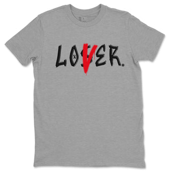 Air Jordan 4 Bred Reimagined shirt to match jordans Loser Lover sneaker tees 4s Bred Reimagined SNRT Sneaker Release Tees unisex cotton Heather Grey 2 crew neck shirt