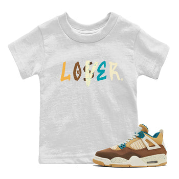 4s Cacao Wow shirt to match jordans Loser Lover sneaker tees Air Jordan 4 Cacao Wow SNRT Sneaker Release Tees Baby Toddler White 1 T-Shirt