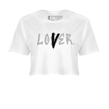 Air Jordan 4 Retro Frozen Moments shirt to match jordans Loser Lover sneaker tees AJ4 Frozen Moments SNRT Sneaker Release Tees White 2 Crop T-Shirt