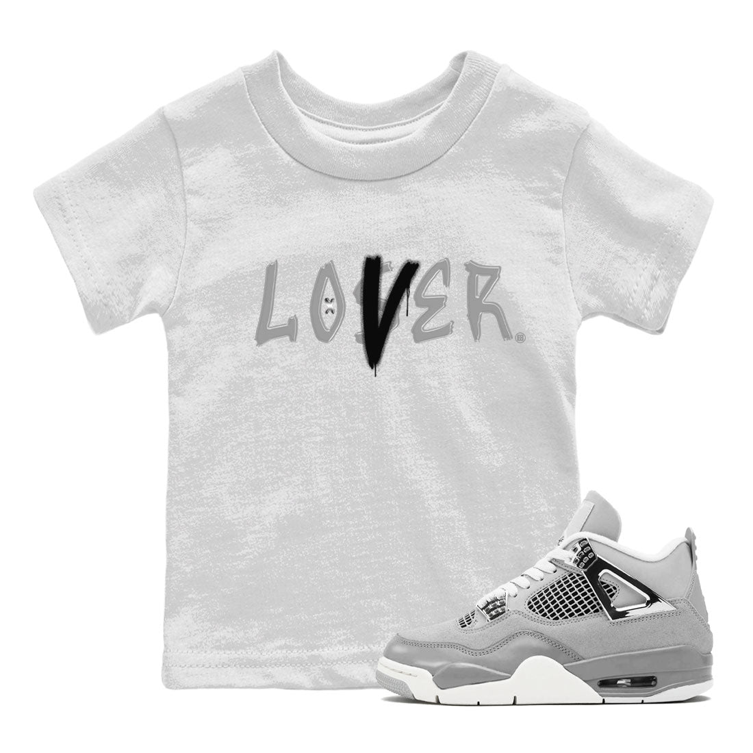Air Jordan 4 Retro Frozen Moments shirt to match jordans Loser Lover sneaker tees AJ4 Frozen Moments SNRT Sneaker Release Tees Baby Toddler White 1 T-Shirt