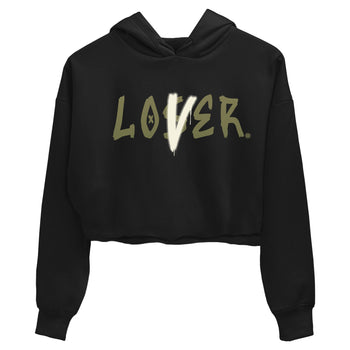 Air Jordan 4 Medium Olive shirt to match jordans Loser Lover sneaker match tees 4s Olive SNRT Sneaker Release Tees Black 2 Crop T-Shirt
