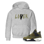 Air Jordan 4 Medium Olive shirt to match jordans Loser Lover sneaker match tees 4s Olive SNRT Sneaker Release Tees Baby Toddler Heather Grey 1 T-Shirt