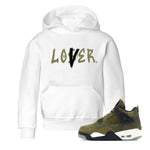 Air Jordan 4 Medium Olive shirt to match jordans Loser Lover sneaker match tees 4s Olive SNRT Sneaker Release Tees Baby Toddler White 1 T-Shirt