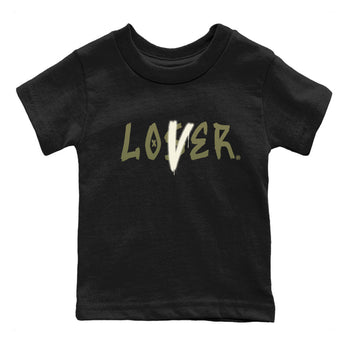 Air Jordan 4 Medium Olive shirt to match jordans Loser Lover sneaker match tees 4s Olive SNRT Sneaker Release Tees Baby Toddler Black 2 T-Shirt