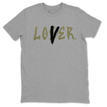 Air Jordan 4 Medium Olive shirt to match jordans Loser Lover sneaker match tees 4s Olive SNRT Sneaker Release Tees Unisex Heather Grey 2 T-Shirt