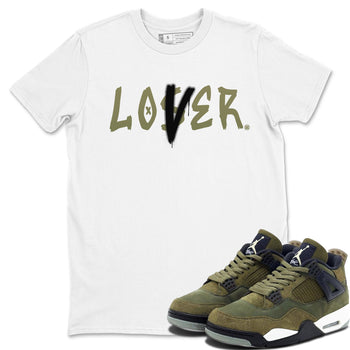 Air Jordan 4 Medium Olive shirt to match jordans Loser Lover sneaker match tees 4s Olive SNRT Sneaker Release Tees Unisex White 1 T-Shirt