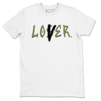 Air Jordan 4 Medium Olive shirt to match jordans Loser Lover sneaker match tees 4s Olive SNRT Sneaker Release Tees Unisex White 2 T-Shirt
