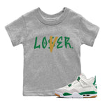 Air Jordan 4 Pine Green Loser Lover Baby and Kids Sneaker Tees Nike SB x Jordan 4 Pine Green Kids Sneaker Tees Size Chart