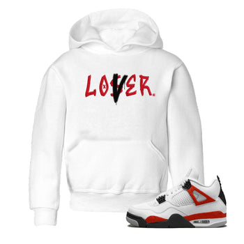 Jordan 4 Red Cement Tees Outfits Loser Lover Sneaker Tees Air Jordan 4 Red Cement Sneaker Release Tees Kids Shirts White 1