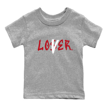 Jordan 4 Red Cement Tees Outfits Loser Lover Sneaker Tees Air Jordan 4 Red Cement Sneaker Release Tees Kids Shirts Heather Grey 2