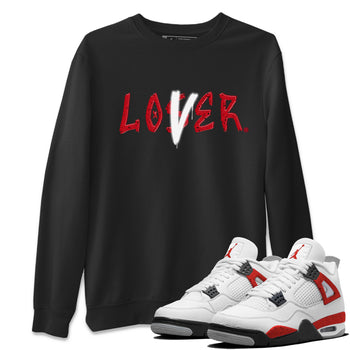 Jordan 4 Red Cement Tees Outfits Loser Lover Sneaker Tees Air Jordan 4 Red Cement Sneaker Release Tees Unisex Shirts Black 1