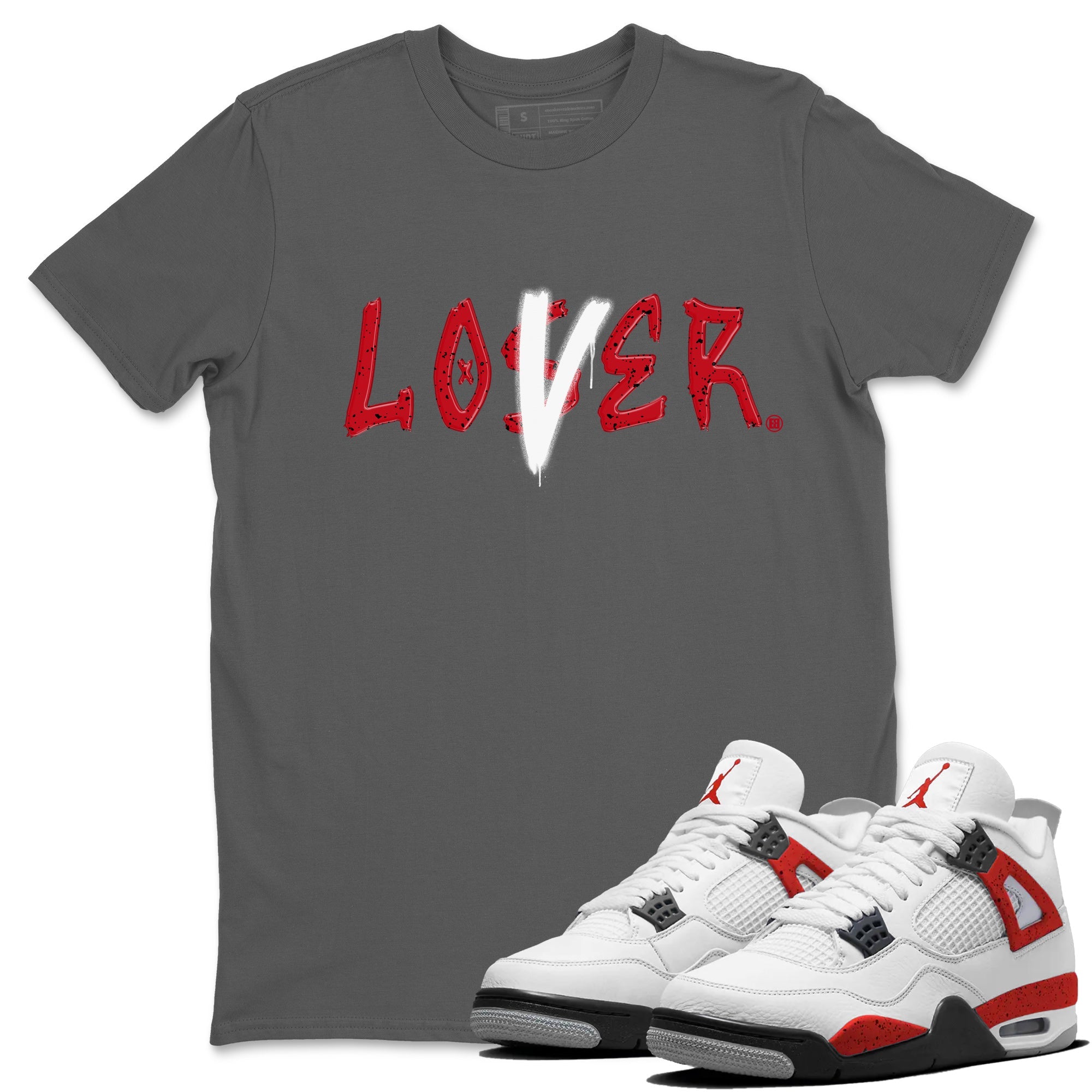 Jordan 4 Red Cement Tees Outfits Loser Lover Sneaker Tees Air Jordan 4 Red Cement Sneaker Release Tees Unisex Shirts Cool Grey 1