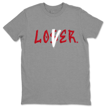 Jordan 4 Red Cement Tees Outfits Loser Lover Sneaker Tees Air Jordan 4 Red Cement Sneaker Release Tees Unisex Shirts Heather Grey 2