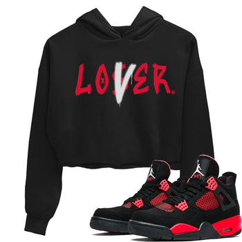 Jordan 4 Red Thunder Sneaker Match Tees Loser Lover Sneaker Tees Jordan 4 Red Thunder Sneaker Release Tees Women's Shirts