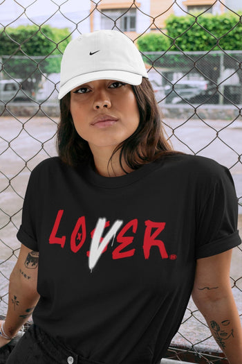 Jordan 4 Red Thunder Sneaker Match Tees Loser Lover Sneaker Tees Jordan 4 Red Thunder Sneaker Release Tees Unisex Shirts