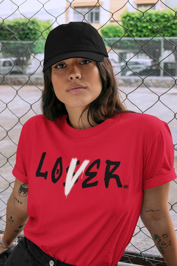 Jordan 4 Red Thunder Sneaker Match Tees Loser Lover Sneaker Tees Jordan 4 Red Thunder Sneaker Release Tees Unisex Shirts