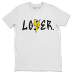 Air Jordan 4 Thunder Sneaker Match Tees Loser Lover Sneaker Tees Air Jordan 4 Retro Thunder Tee Unisex Shirts White 2