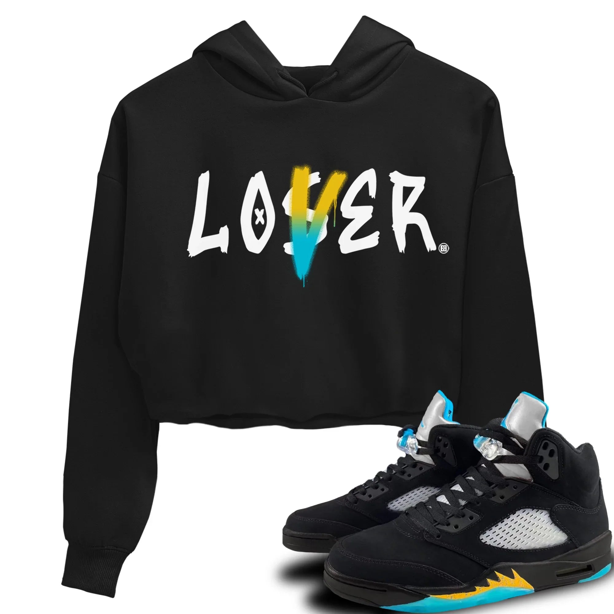 Jordan 5 Aqua Sneaker Match Tees Loser Lover Sneaker Tees Jordan 5 Aqua Sneaker Release Tees Women's Shirts