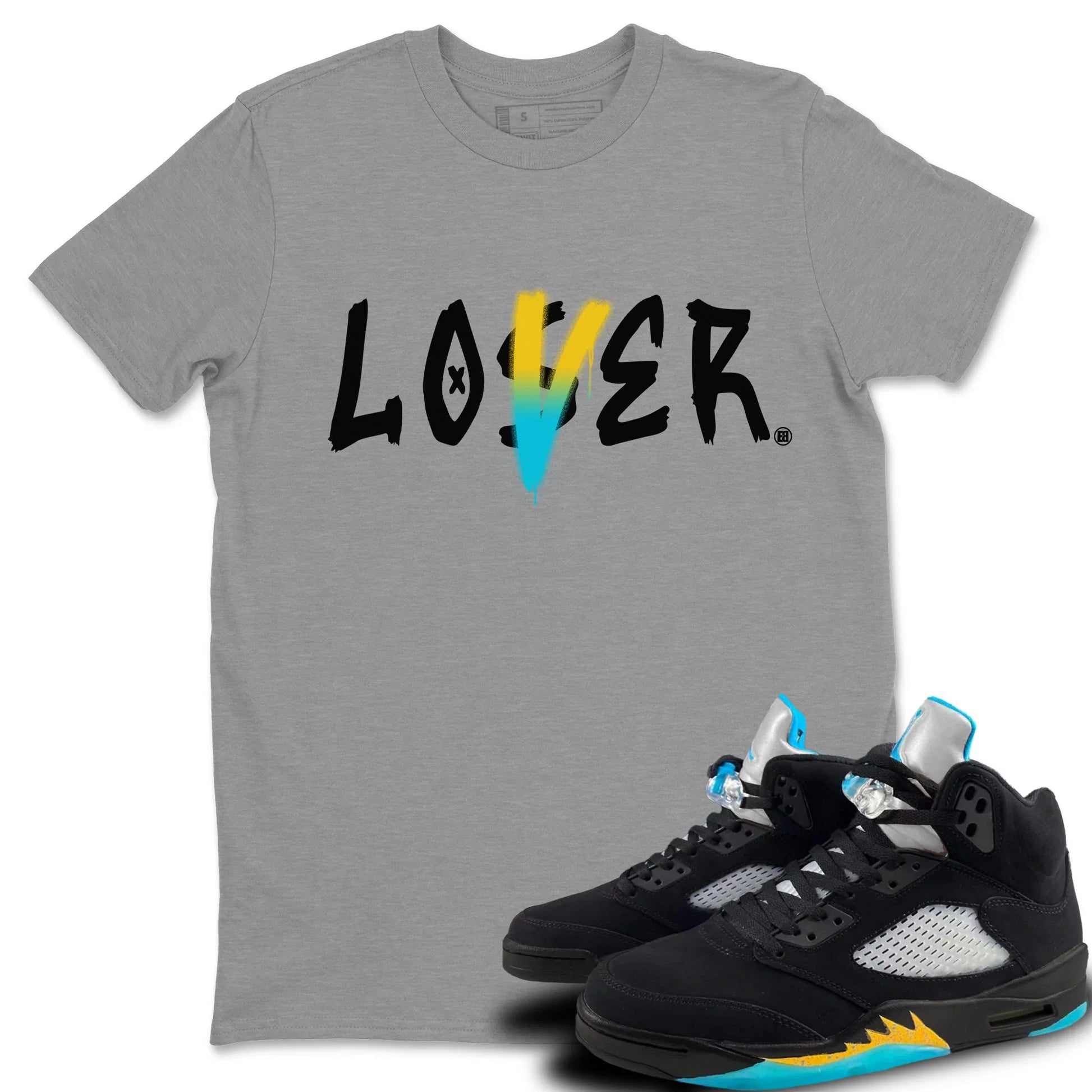 Jordan 5 Aqua Sneaker Match Tees Loser Lover Sneaker Tees Jordan 5 Aqua Sneaker Release Tees Unisex Shirts