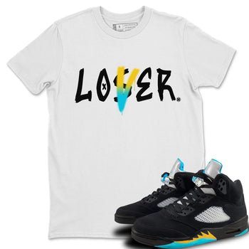 Jordan 5 Aqua Sneaker Match Tees Loser Lover Sneaker Tees Jordan 5 Aqua Sneaker Release Tees Unisex Shirts