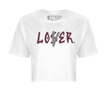 Air Jordan 5 Burgundy Sneaker Match Tees Loser Lover Jordan 5 Burgundy Tee Sneaker Release Tees Women's Shirts White 2