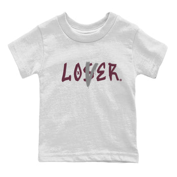 Air Jordan 5 Burgundy Sneaker Match Tees Loser Lover Jordan 5 Burgundy Tee Sneaker Release Tees Kids Shirts White 2