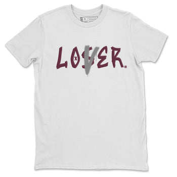 Air Jordan 5 Burgundy Sneaker Match Tees Loser Lover Jordan 5 Burgundy Tee Sneaker Release Tees Unisex Shirts White 2