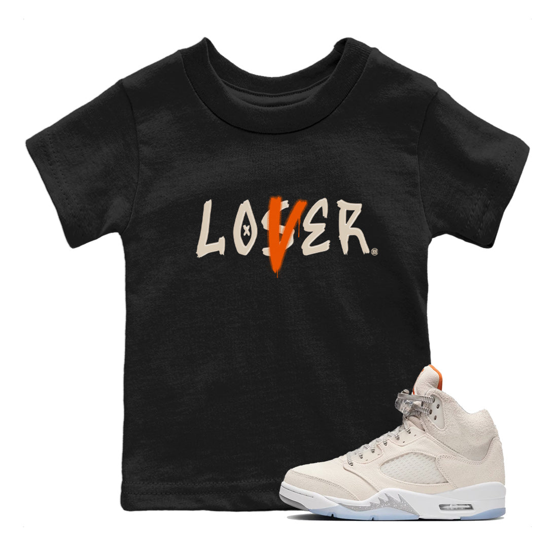 Jordan 5 Craft Tee Loser Lover Sneaker Tees Air Jordan 5 Craft Sneaker Release Tees Kids Shirts Black 1