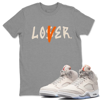 Jordan 5 Craft Tee Loser Lover Sneaker Tees Air Jordan 5 Craft Sneaker Release Tees Unisex Shirts Heather Grey 1