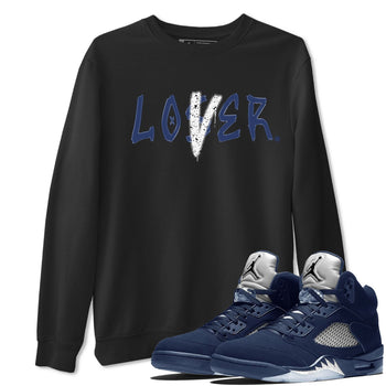 Jordan 5 Retro Midnight Navy shirt to match jordans Navy Loser Lover sneaker tees Air Jordan 5 Georgetown 5s Navy SNRT Sneaker Tees Unisex Navy 5s Sneaker Matching Clothes Black 1 T-Shirt
