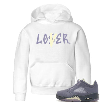 Air Jordan 5 Indigo Haze Sneaker Match Tees Loser Lover 5s Indigo Haze Tee Sneaker Release Tees Kids Shirts White 1