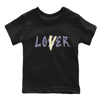 Air Jordan 5 Indigo Haze Sneaker Match Tees Loser Lover 5s Indigo Haze Tee Sneaker Release Tees Kids Shirts Black 2