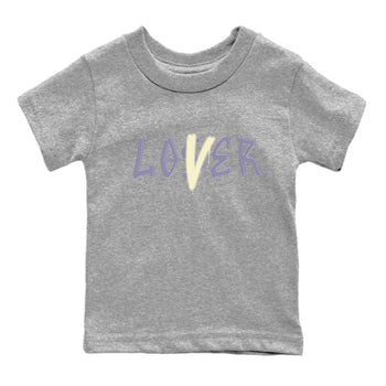 Air Jordan 5 Indigo Haze Sneaker Match Tees Loser Lover 5s Indigo Haze Tee Sneaker Release Tees Kids Shirts Heather Grey 2