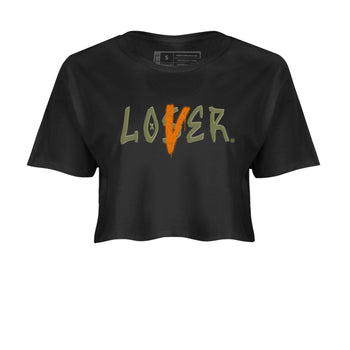 5s Olive shirt to match jordans Loser Lover sneaker tees Air Jordan 5 Olive SNRT Sneaker Release Tees Black 2 crop length shirt