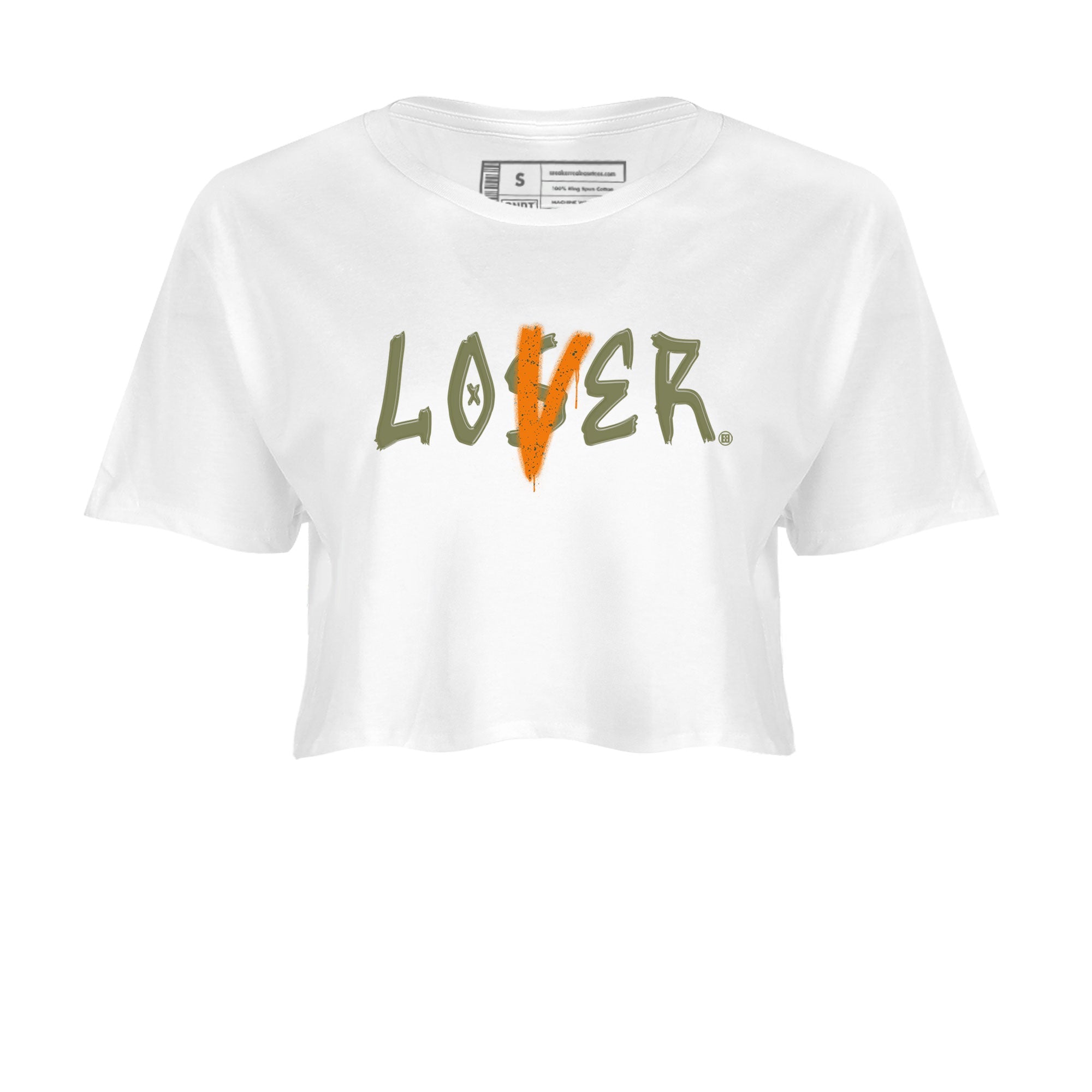 5s Olive shirt to match jordans Loser Lover sneaker tees Air Jordan 5 Olive SNRT Sneaker Release Tees White 2 crop length shirt