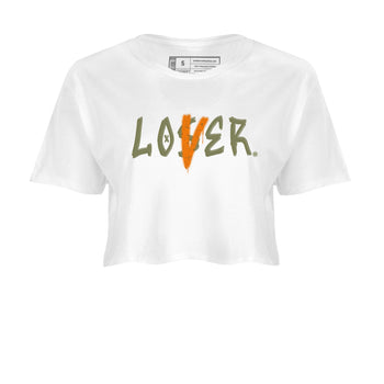 5s Olive shirt to match jordans Loser Lover sneaker tees Air Jordan 5 Olive SNRT Sneaker Release Tees White 2 crop length shirt