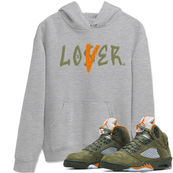 5s Olive shirt to match jordans Loser Lover sneaker tees Air Jordan 5 Retro Olive SNRT Sneaker Release Tees unisex cotton Heather Grey 1 crew neck shirt