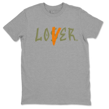 5s Olive shirt to match jordans Loser Lover sneaker tees Air Jordan 5 Retro Olive SNRT Sneaker Release Tees unisex cotton Heather Grey 2 crew neck shirt