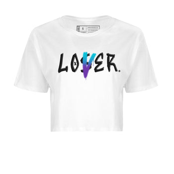 AJ6 Aqua Sneaker Match Tees Loser Lover Sneaker Tees Air Jordan 6 Aqua SNRT Sneaker Release Tees Women's Shirts White 2