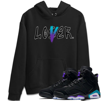 AJ6 Aqua Sneaker Match Tees Loser Lover Sneaker Tees Air Jordan 6 Aqua SNRT Sneaker Release Tees Unisex Shirts Black 1