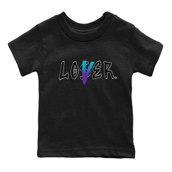 AJ6 Aqua Sneaker Match Tees Loser Lover Sneaker Tees Air Jordan 6 Aqua SNRT Sneaker Release Tees Kids and Baby Youth Shirts Black 2