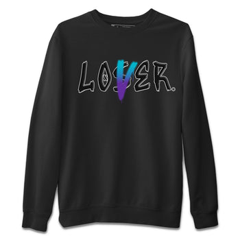 AJ6 Aqua Sneaker Match Tees Loser Lover Sneaker Tees Air Jordan 6 Aqua SNRT Sneaker Release Tees Unisex Shirts Black 2