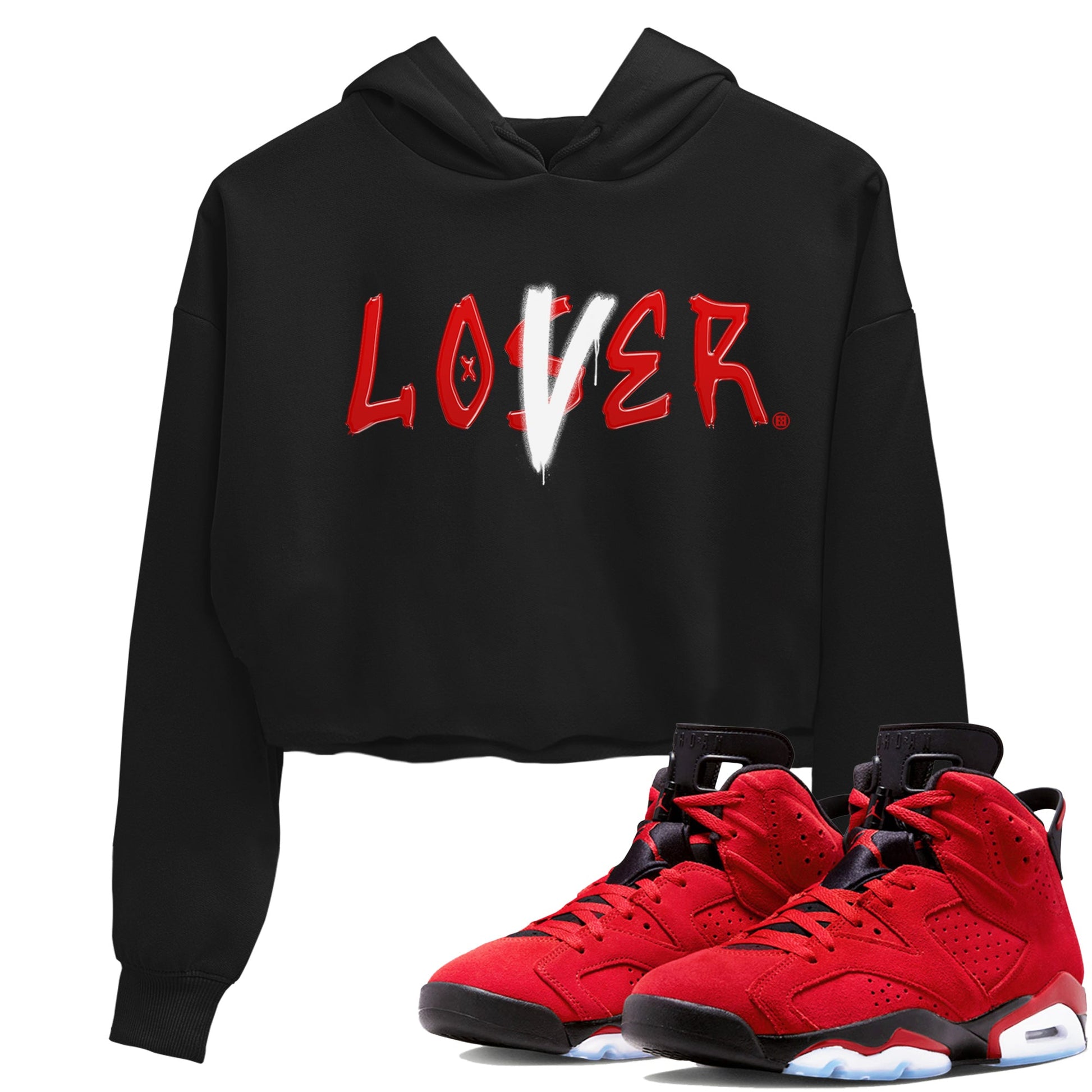 Air Jordan 6 Toro Bravo Sneaker Match Tees Loser Lover Sneaker Tees AJ6 Toro Bravo Shirt Women's Shirts Black 1
