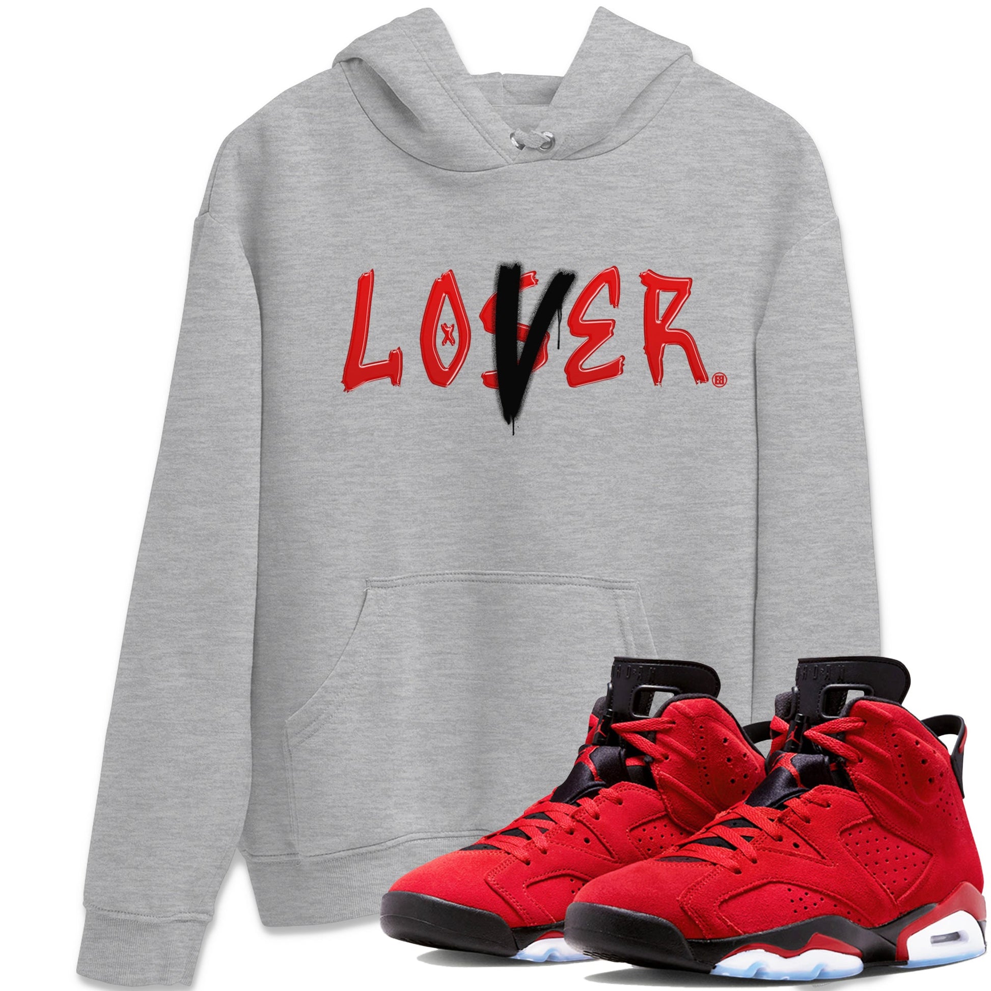 Air Jordan 6 Toro Bravo Sneaker Match Tees Loser Lover Sneaker Tees AJ6 Toro Bravo Shirt Unisex Shirts Heather Grey 1