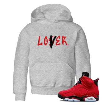 Air Jordan 6 Toro Bravo Sneaker Match Tees Loser Lover Sneaker Tees AJ6 Toro Bravo Shirt Kids Shirts Heather Grey 1