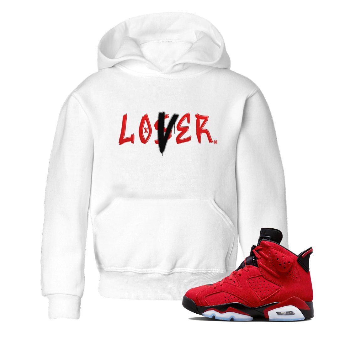 Air Jordan 6 Toro Bravo Sneaker Match Tees Loser Lover Sneaker Tees AJ6 Toro Bravo Shirt Kids Shirts White 1