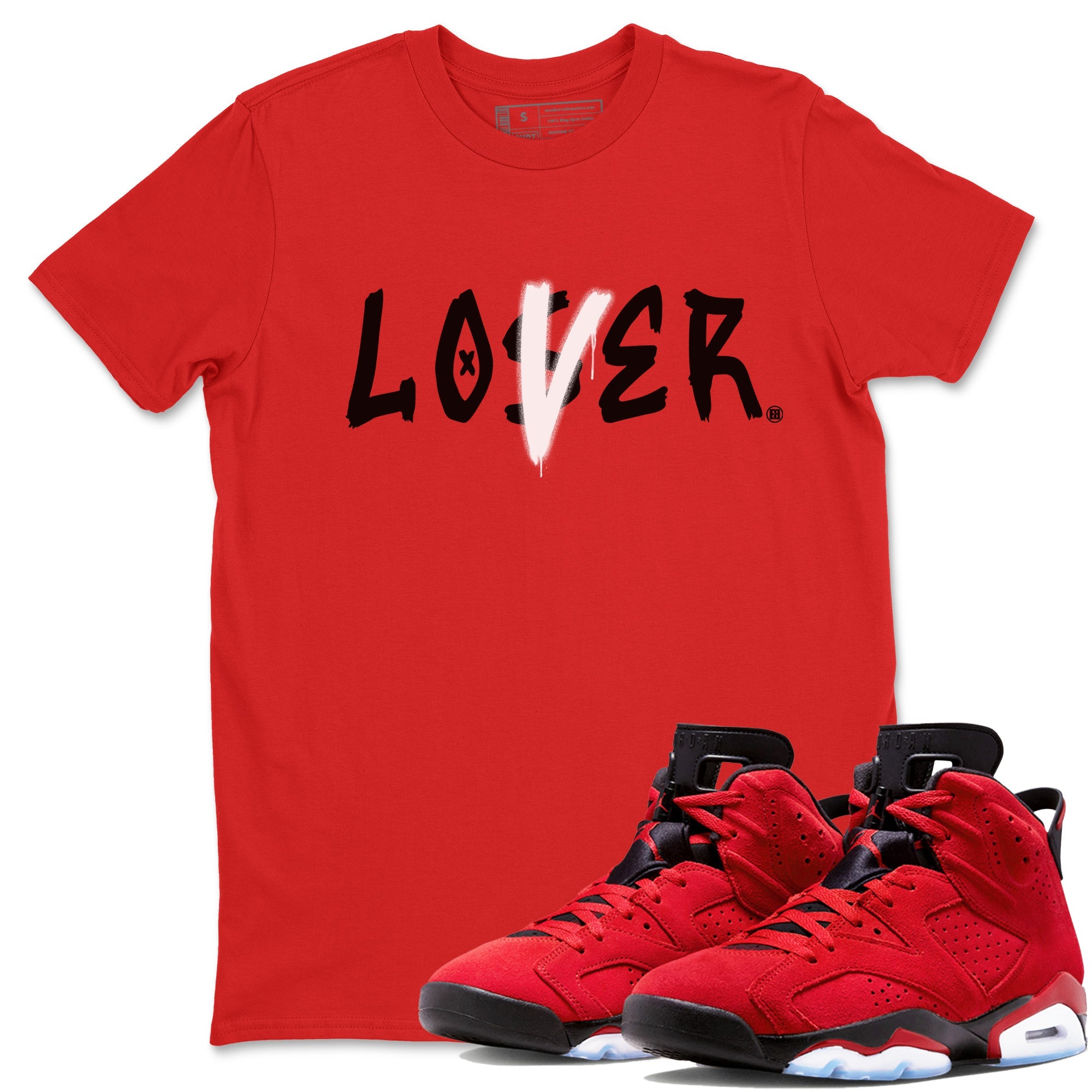 Air Jordan 6 Toro Bravo Loser Lover Crew Neck Sneaker Tees Air Jordan 6 Toro Bravo Sneaker T-Shirts Washing and Care Tip